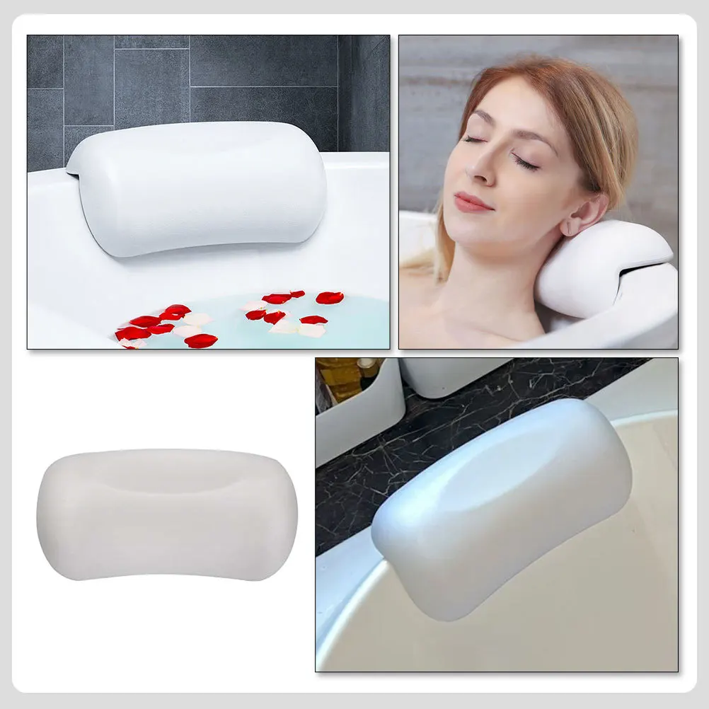 

Universal Bathroom Pillow Suction Cup Bathtub Head Support Neck Cushion for Spa Bathing Bathtub Pillow Head Neck Support