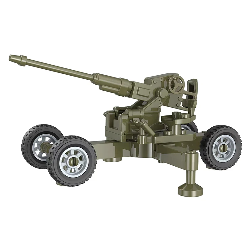 Weltkrieg Flugabwehrgeschütz Raketenartillerie Militär Armee Krieg Soldat MOC Modellbausatz Bausteine Spielzeug für Kinder – Detail 16