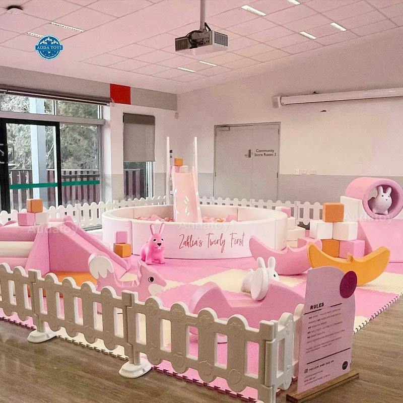 

Pink Girl Kids Softplay Playground Indoor Soft Play Area Indoor Play Equipment For Rentals Kids Party