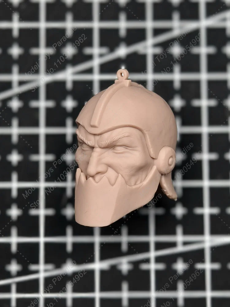 Unpainted 1/12 Man Soldier Trap Jaw Head Sculpt Rampage Villain Criminal White Model Head Fit 6inch ML SHF Action Figure Body