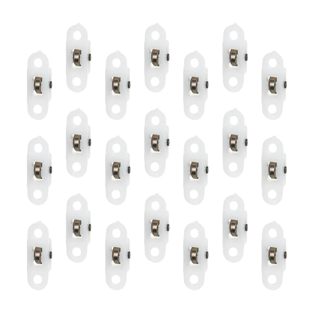 

20pcs Sliding Door Roller Heavy Duty Nylon Pp Material Pulley For Window Cabinet Cupboard Door Single Wheel