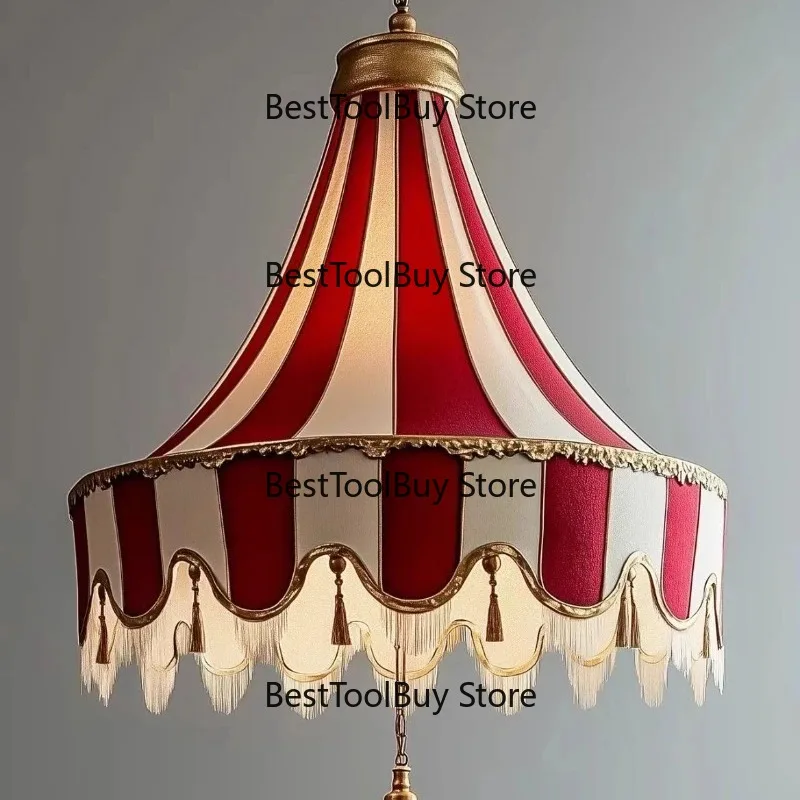 

Vintage style circus chandelier, children's room decorative fabric tent restaurant chandelier