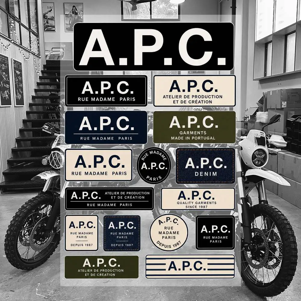 A-.P.C. Ästhetische Graffiti Wasserfeste PVC-Aufkleber für Auto Motorrad Skateboard Helm Notizbuch