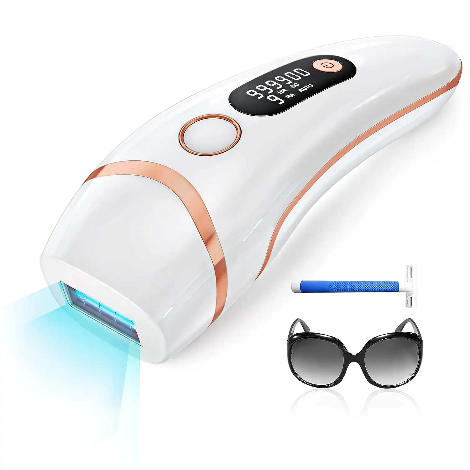 

Laser Hair Removal IPL , 9 Levels 999900 Flashes Painless Permanent Epilator Results in 6 Weeks at Home Whole Body Treatment