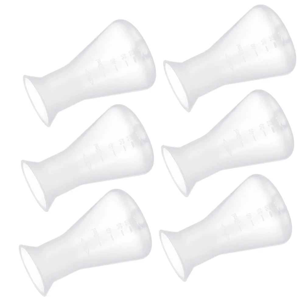 

6pcs Plastic 50Ml Clear Conical Flask Scale Line For Laboratory Chemistry Experiment Erlenmeyer Flask Lab Equipment Supply