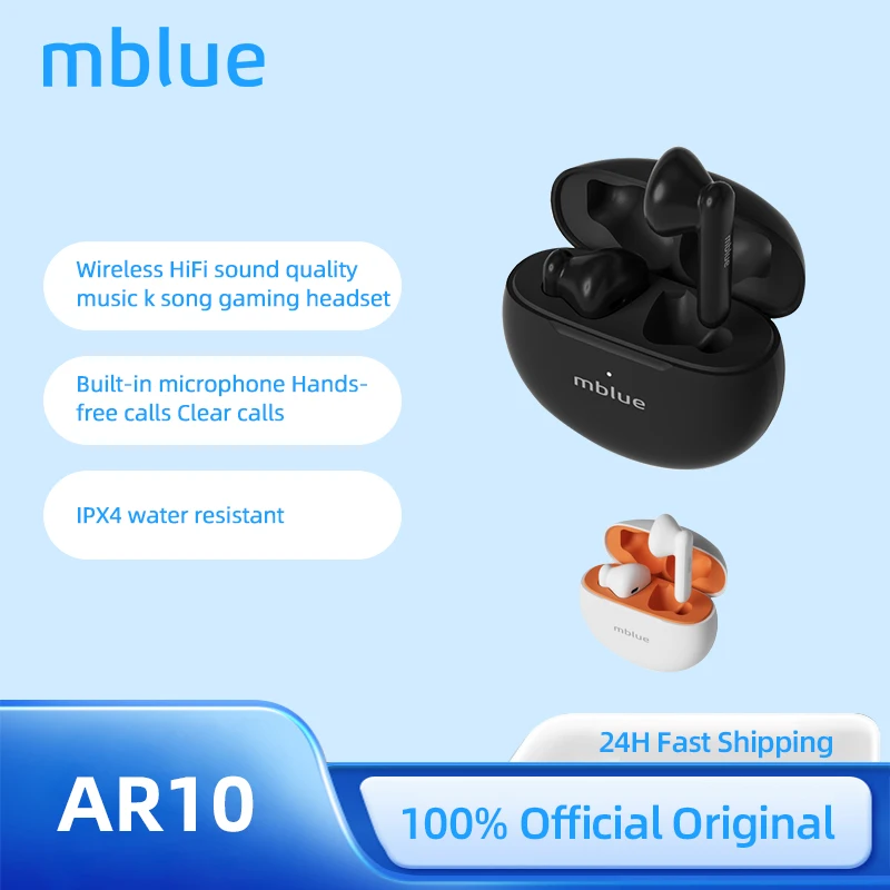 MEIZU mblue AR10 TWS Wireless Headphones Music Earbuds With Mic Gaming Competitive Headphones Running