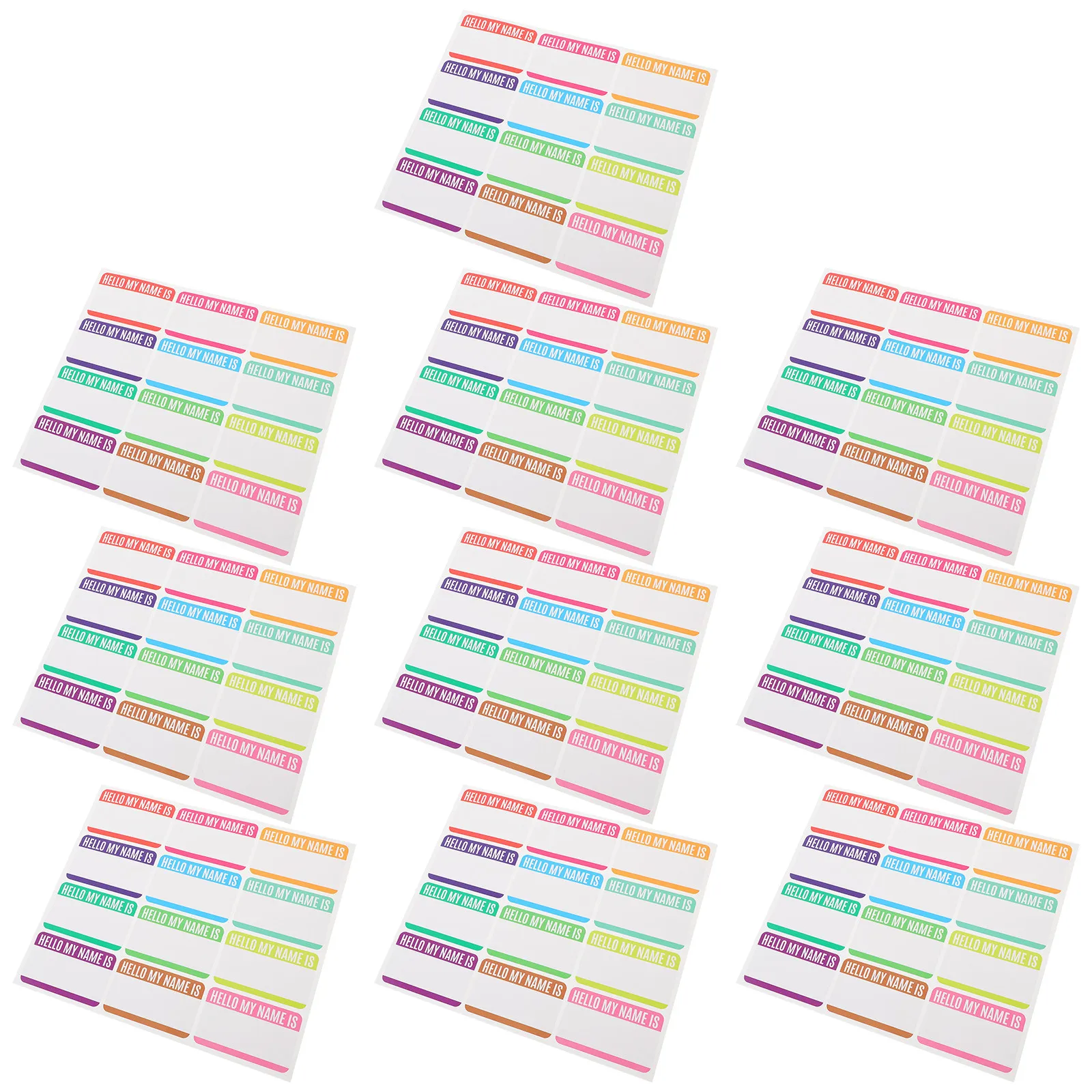 

10 Sheets Name Tag Stickers Self Adhesive Sorting Labels for Files Boxes Lockers Reusable Waterproof Name Label Stickers Sheets