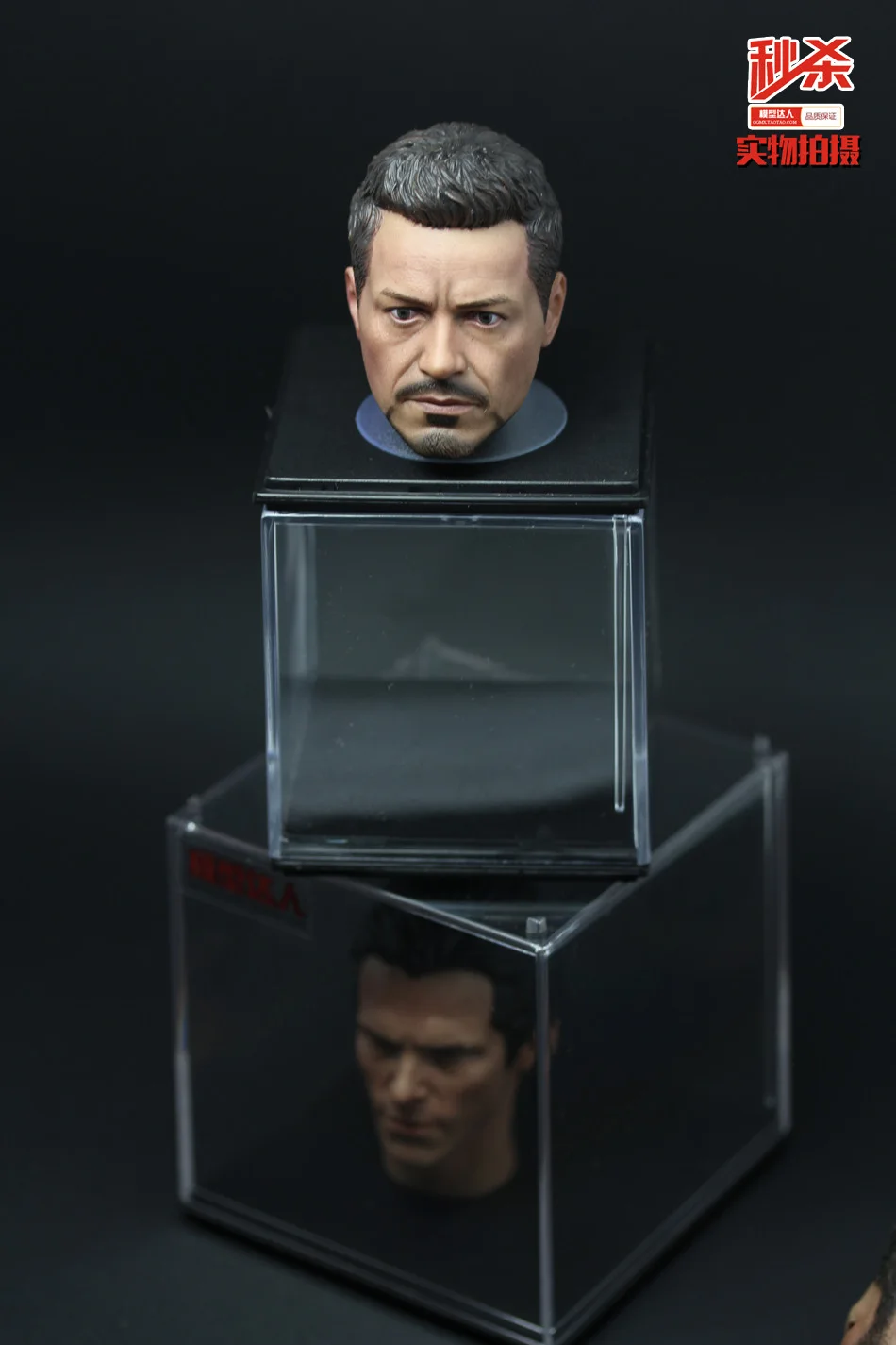 1/6 Scale Head Carved Special Box Transparent Dust Cover Dustproof Box with Fixed Device Soldier Model 12'' Action Figure Body