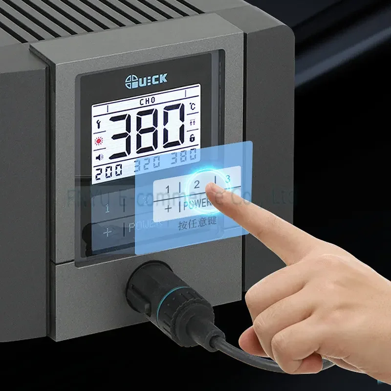

Паяльная станция QUICK TS2300D Высокочастотный бессвинцовый цифровой дисплей Станция для распайки с постоянной температурой Электрический утюг