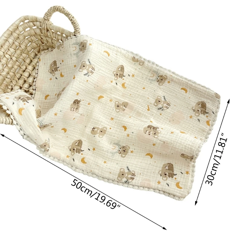 Baby Burp Cloth Płaska poduszka Ręcznik Miękka ściereczka do wycierania potu Śliniaczki kreskówek