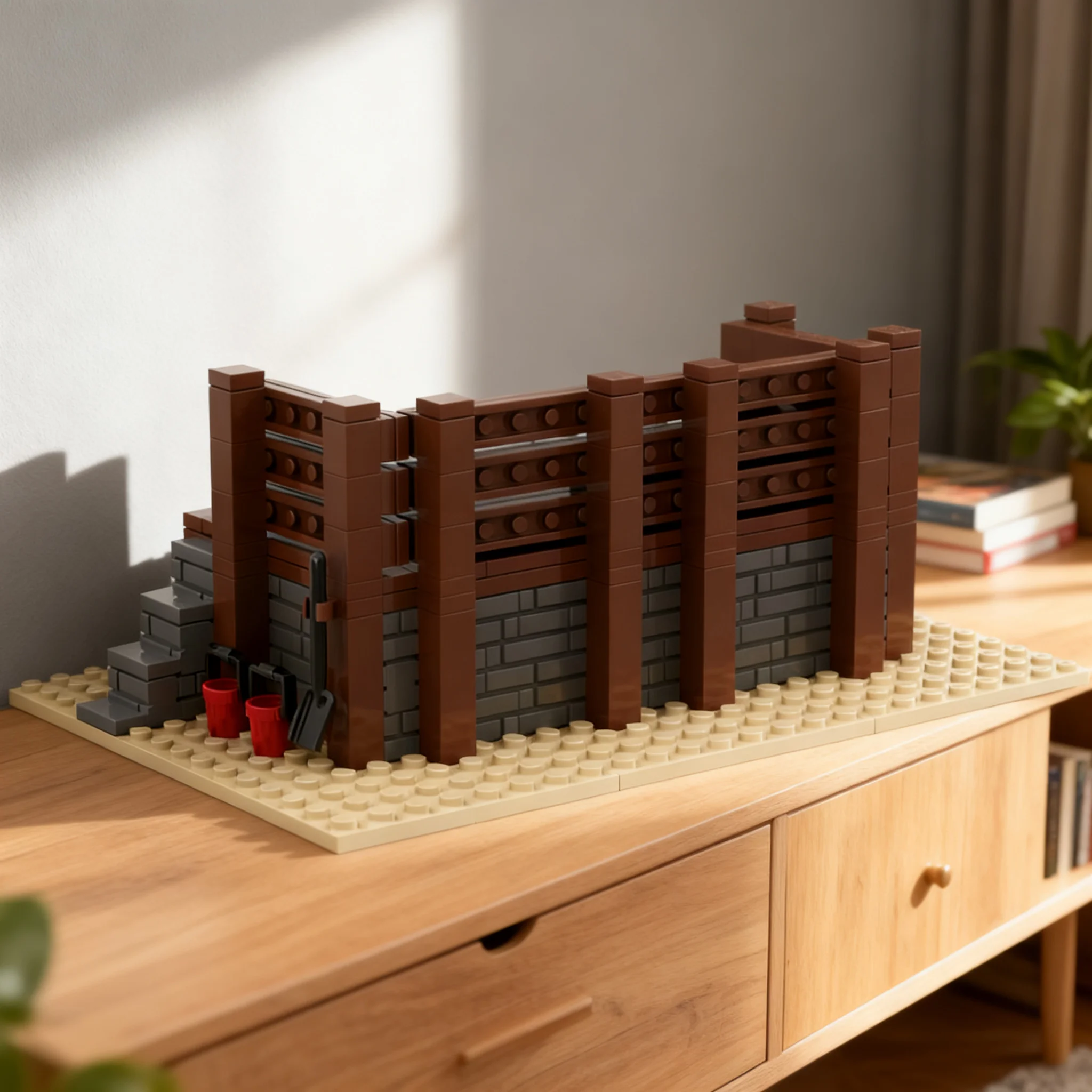 255pcs MOC Coaling Stage City Trains Model Building Blocks Christmas Gift Architecture Collection Education Art Creative Home