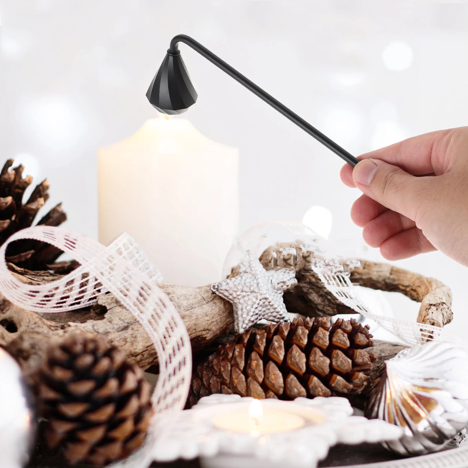 

Snuffer Cover Vintage Metal Wick Extinguisher Tool Retro Flame Stoppers Decorative Accessories for Home Parties