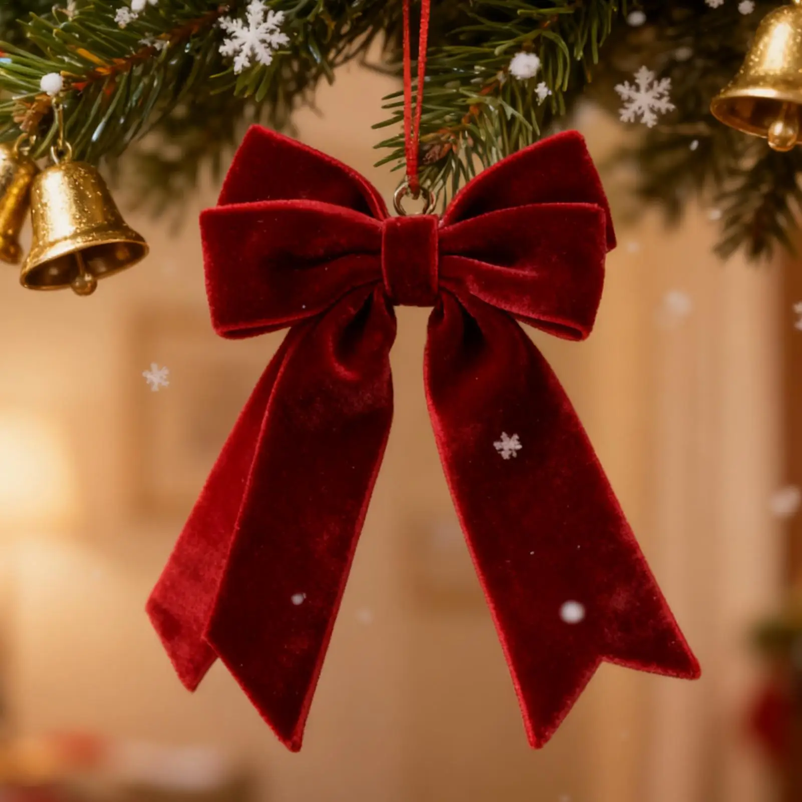 10 قطع من أقواس المخملية مع أشرطة حلزونية حمراء أو خضراء زينة شجرة عيد الميلاد أقواس إكليل حفلات عيد الميلاد