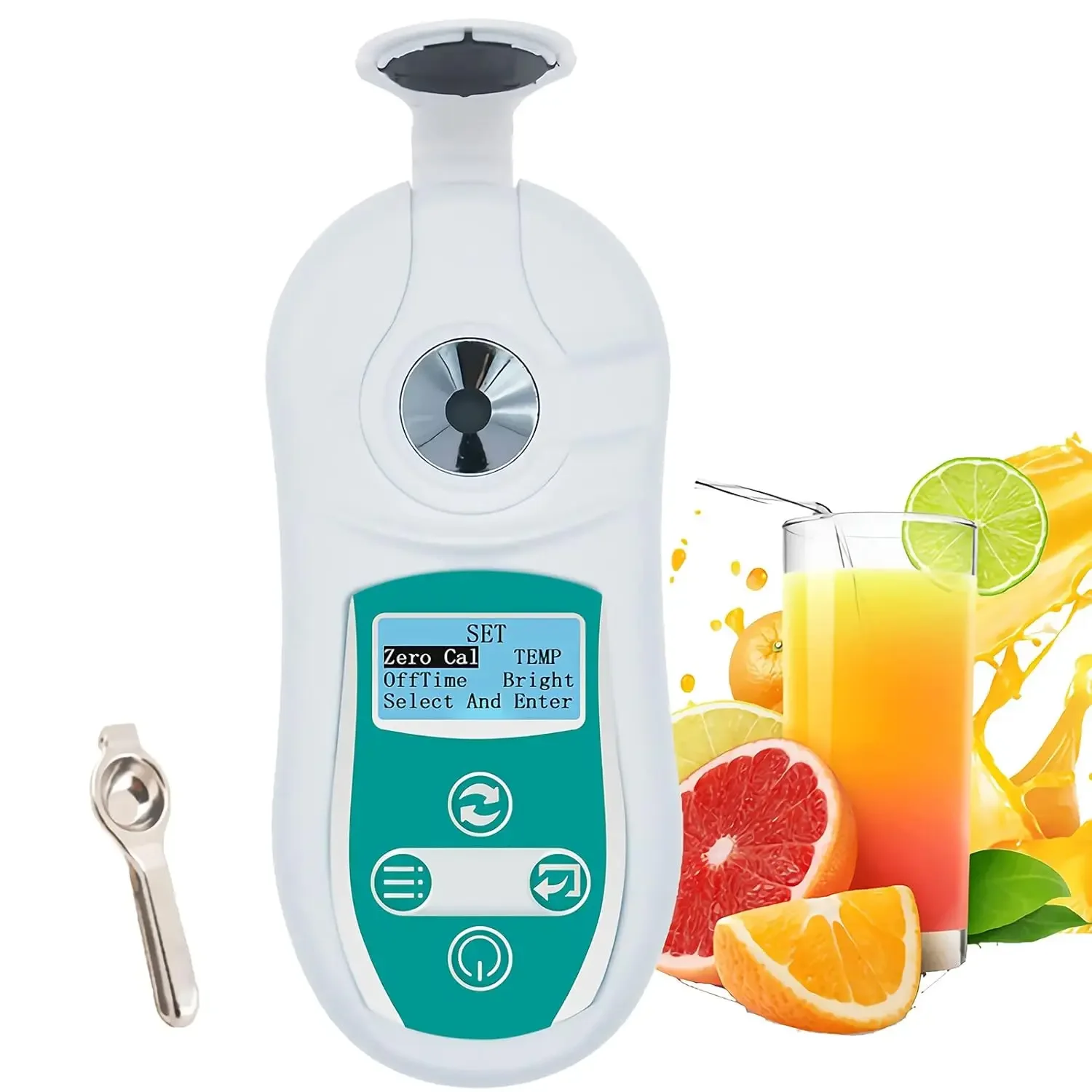 Digital Brix Refractometer Range 0-53% BRIX High Accuracy Portable Refractive Index Tester Juice Carbohydrate Content