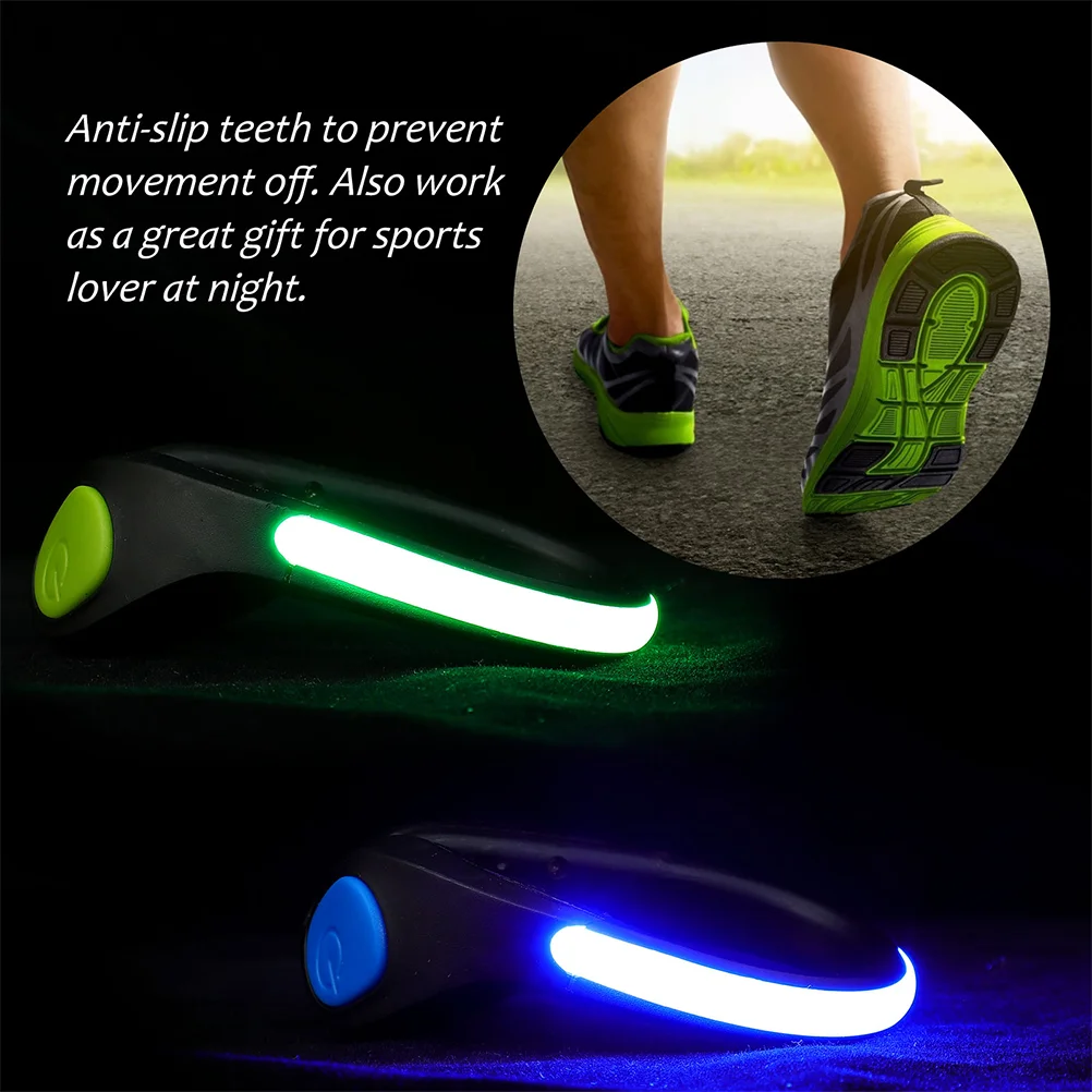 LED Sport Safety Clip Lights ABS Shoe Clips Multi Setting Visibility Night Running Cycling Outdoor Gear Easy Attachment