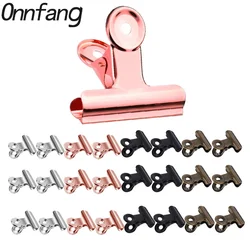 20 piezas Mini Clips de Bulldog, Clip de acabado de oficina, abrazaderas de carpeta de papel de acero inoxidable, carpeta de recibos, Clips de documentos de papel