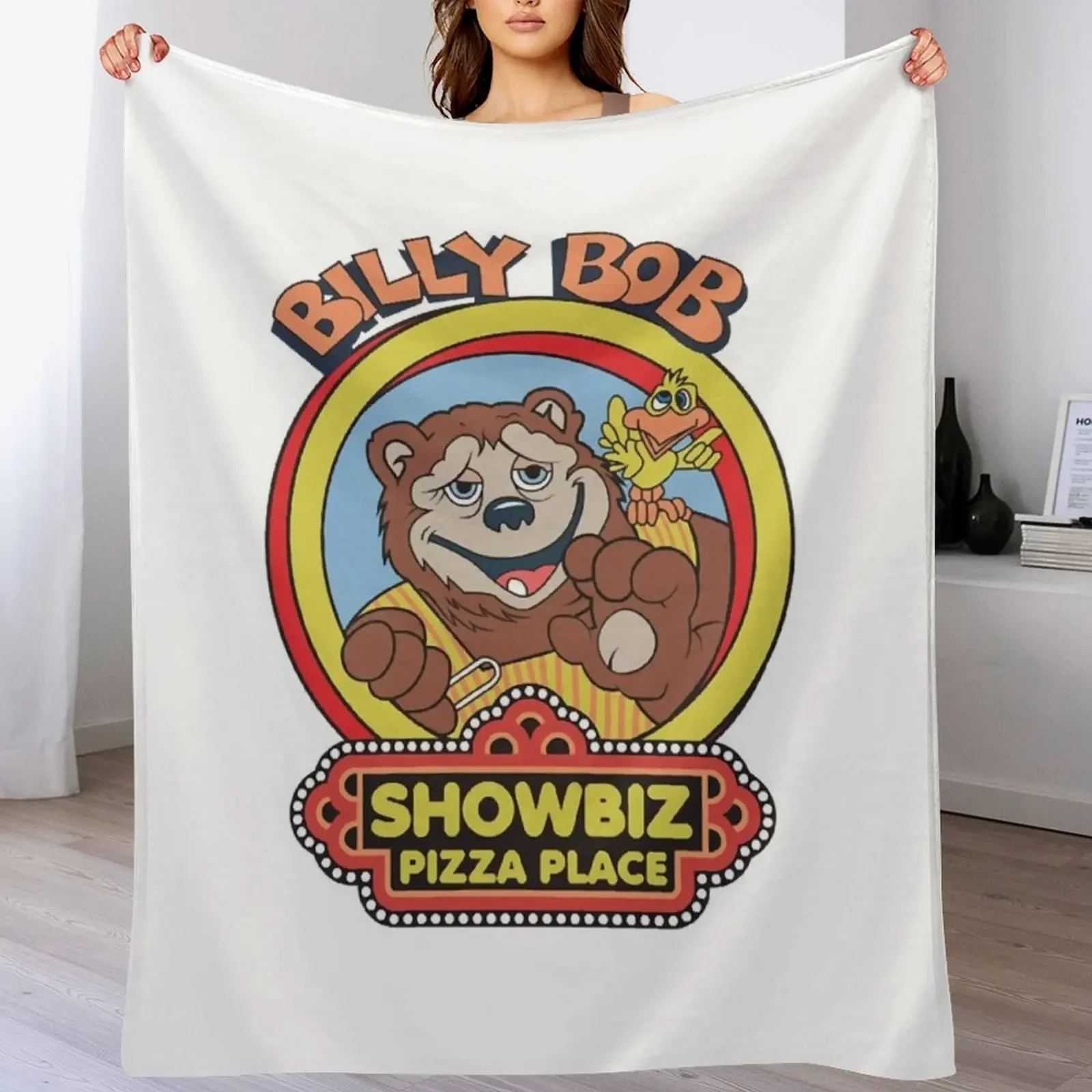 

Showbiz Pizza Billy Bob Throw Blanket Decorative Soft Throw Blanket for Couch Sofa