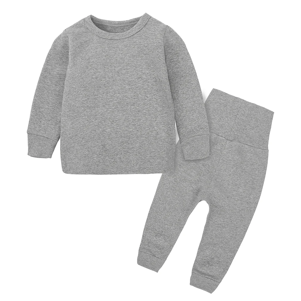 Kinder-Fleece-Pyjama-Sets 2026 Warme Herbst-Schlafkleidung aus Baumwolle mit hoher Taille für Jungen & Mädchen Winterbekleidung – Detail 1