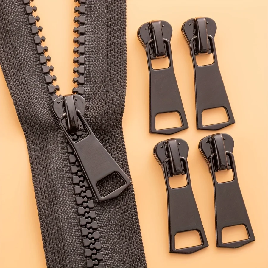 5Pcs Zipper Sliders 5# Universal,Replaceable for Down Jackets & Coats,Fits Metal & Resin Zippers