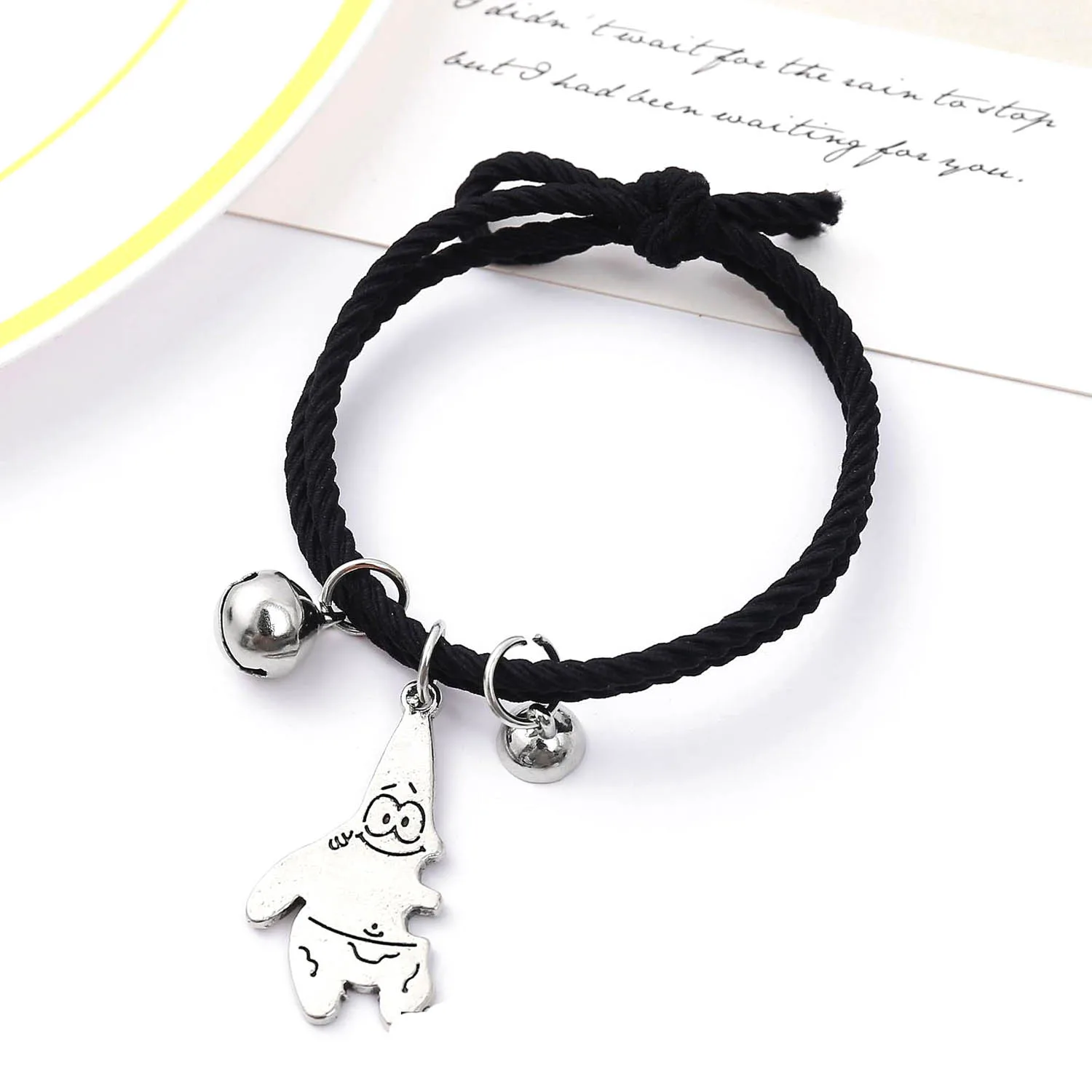 2Pcs/Set Couple Bracelets for Lovers Cute Cartoon Character Paired Magnetic Friendship Bracelet Women Jewelry Best Friend Gifts