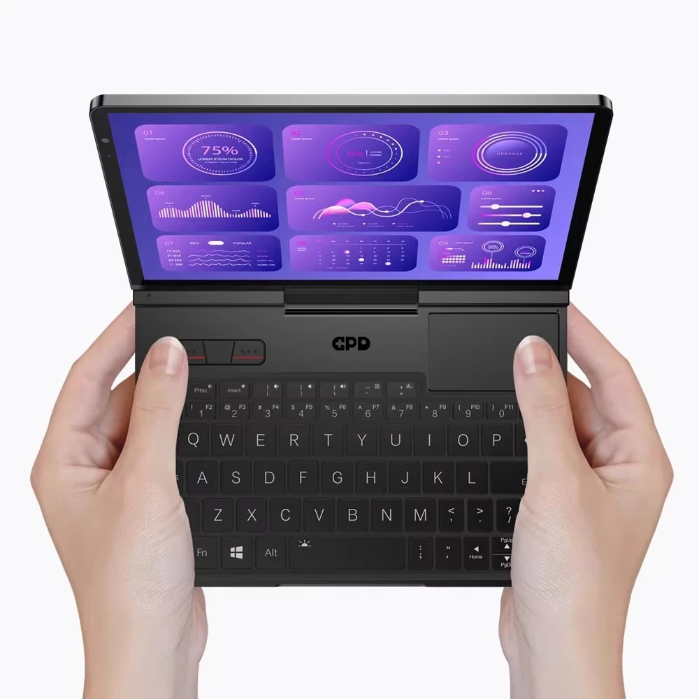 新型GPD Pocket 4 2025 ミニラップトップPC 8インチ AI 9 HX 370 8840U 16/32/64GB RAM 1/2TB NVME SSD モジュラー フル機能搭載 ハンドヘルド WIFI