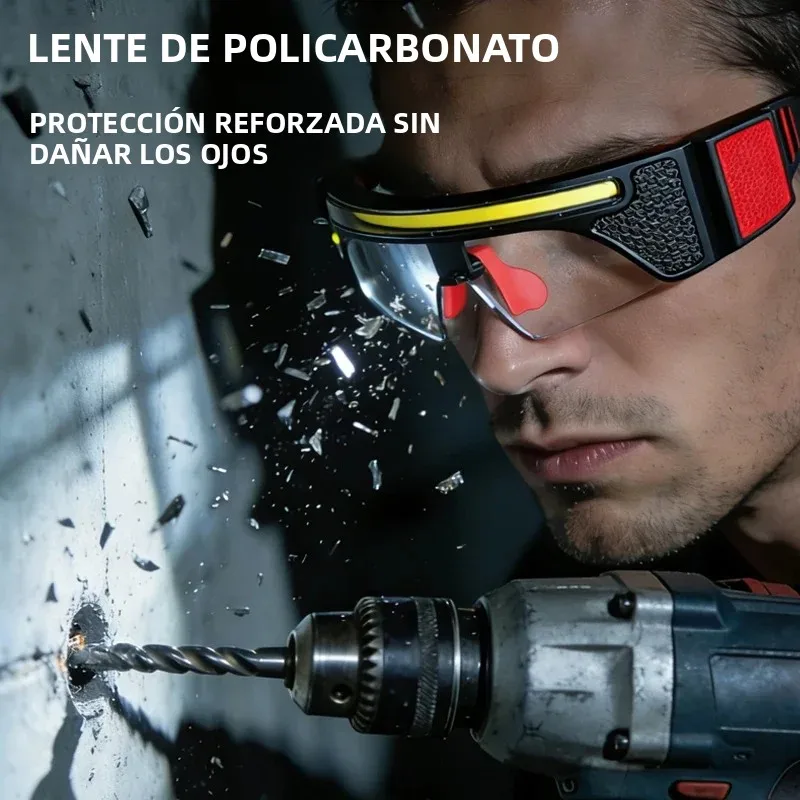 nuevas gafas de luz potente gafas de ciclismo faro antiviento para pesca nocturna luz de trabajo para exteriores alto brillo
