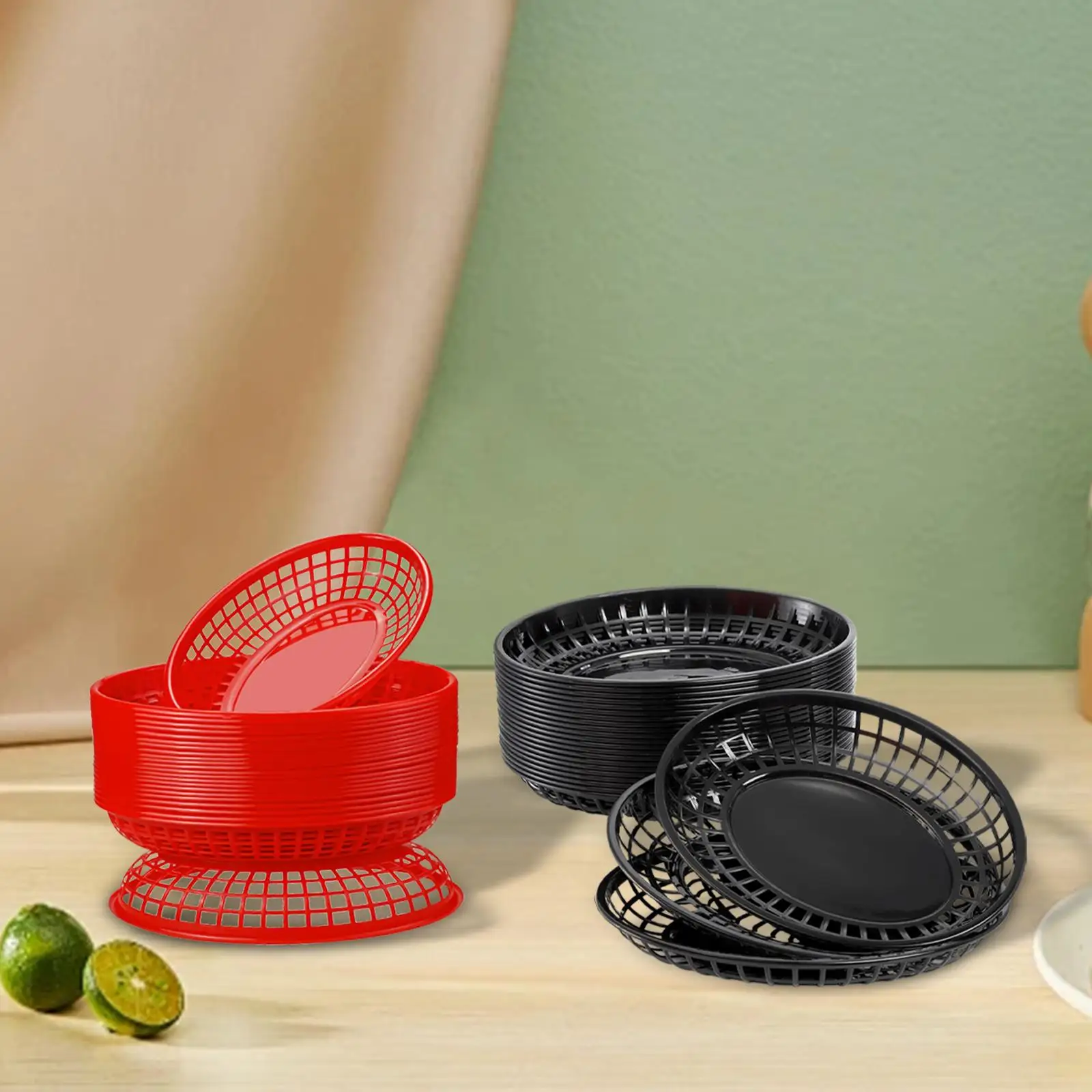 Cestas de almacenamiento de comida rápida, 24 piezas, para pollo, patatas fritas, maíz y perros