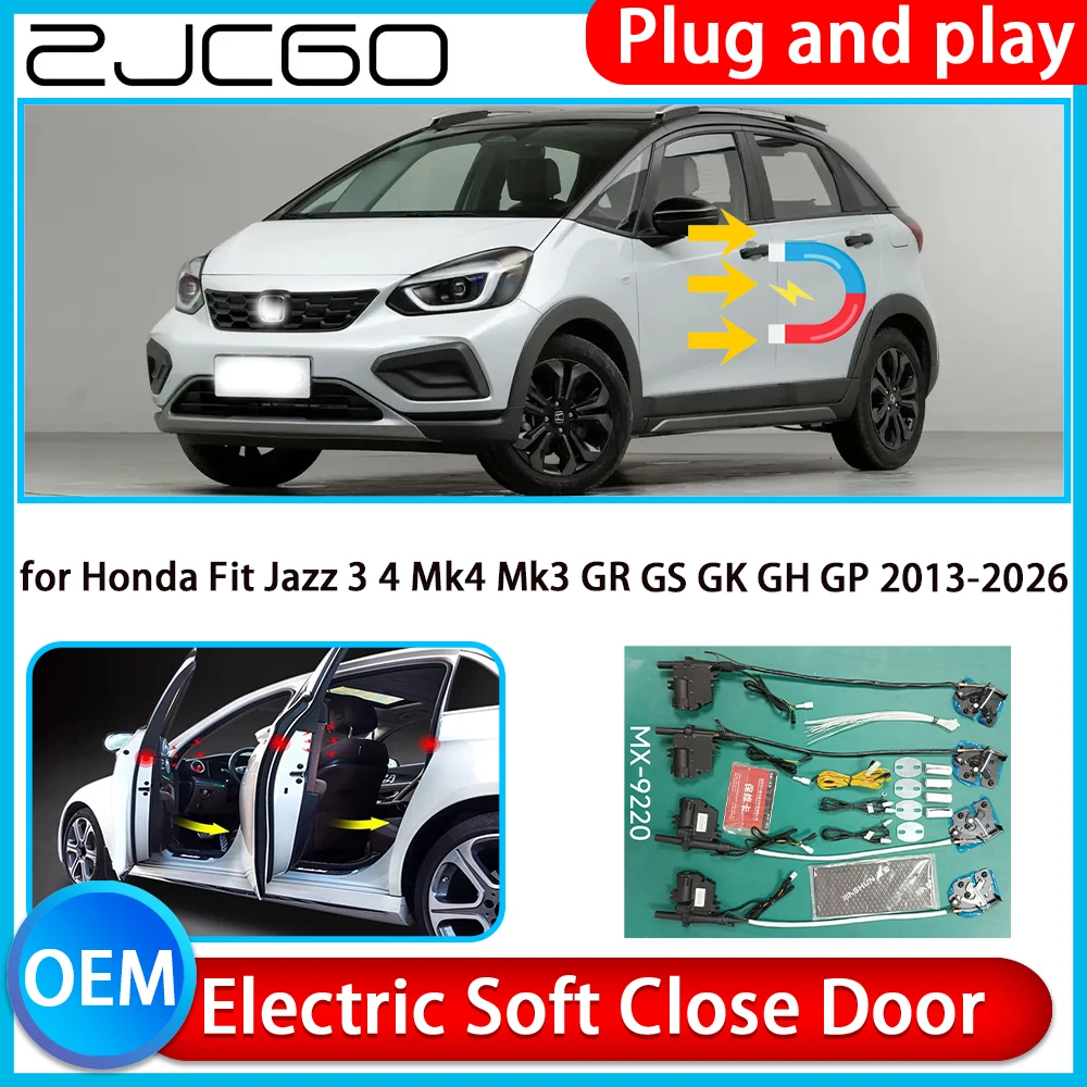 for Honda Fit Jazz 3 4 Mk4 Mk3 GR GS GK GH GP Auto Pull Car Soft Close Kit Door Power Latch Electric Door Catch Soft Closing