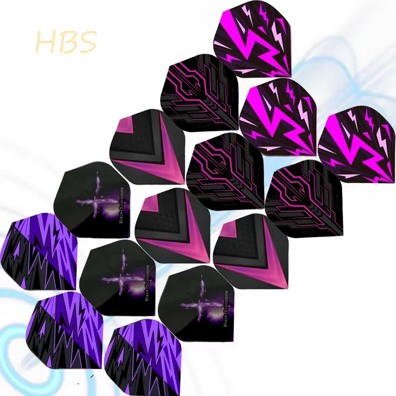 

15 шт. стандартные аксессуары для дротиков в форме листа, летный хвост 4,4 × 3,6 см/1,73 × 1,42 дюйма, 5 стилей, доступная фиолетовая серия