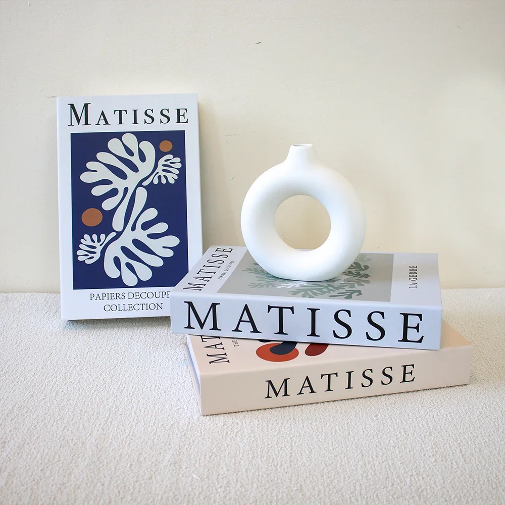 Aesthetic Decoration Fake Books Libros Decorativos MATISSE Decoration Fake Books Coffee Table TV Rack Modern Book Room Ornaments