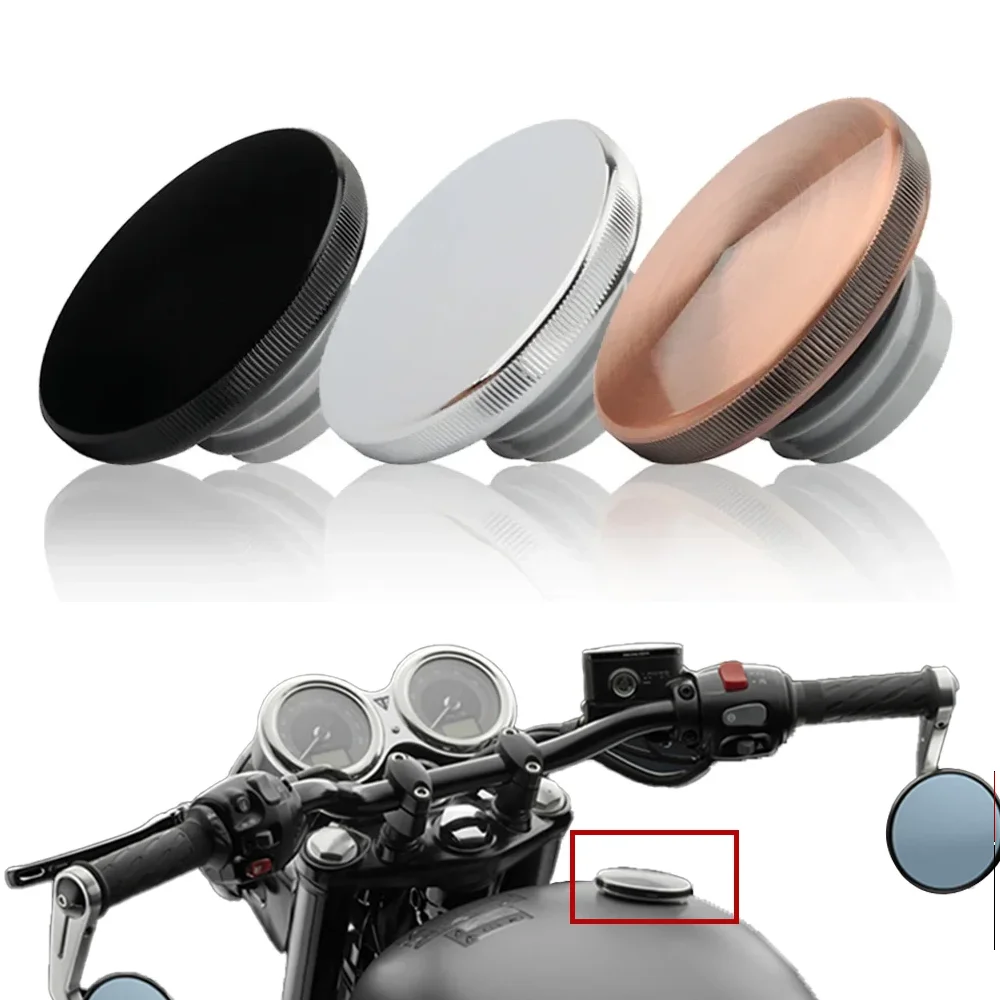 

Fuel Gas Tank Cap Aluminum Motorcycle Petrol Vented Oil Cover For Triumph Bonneville Scrambler T120 T100 Thruxton 900 2001-2025