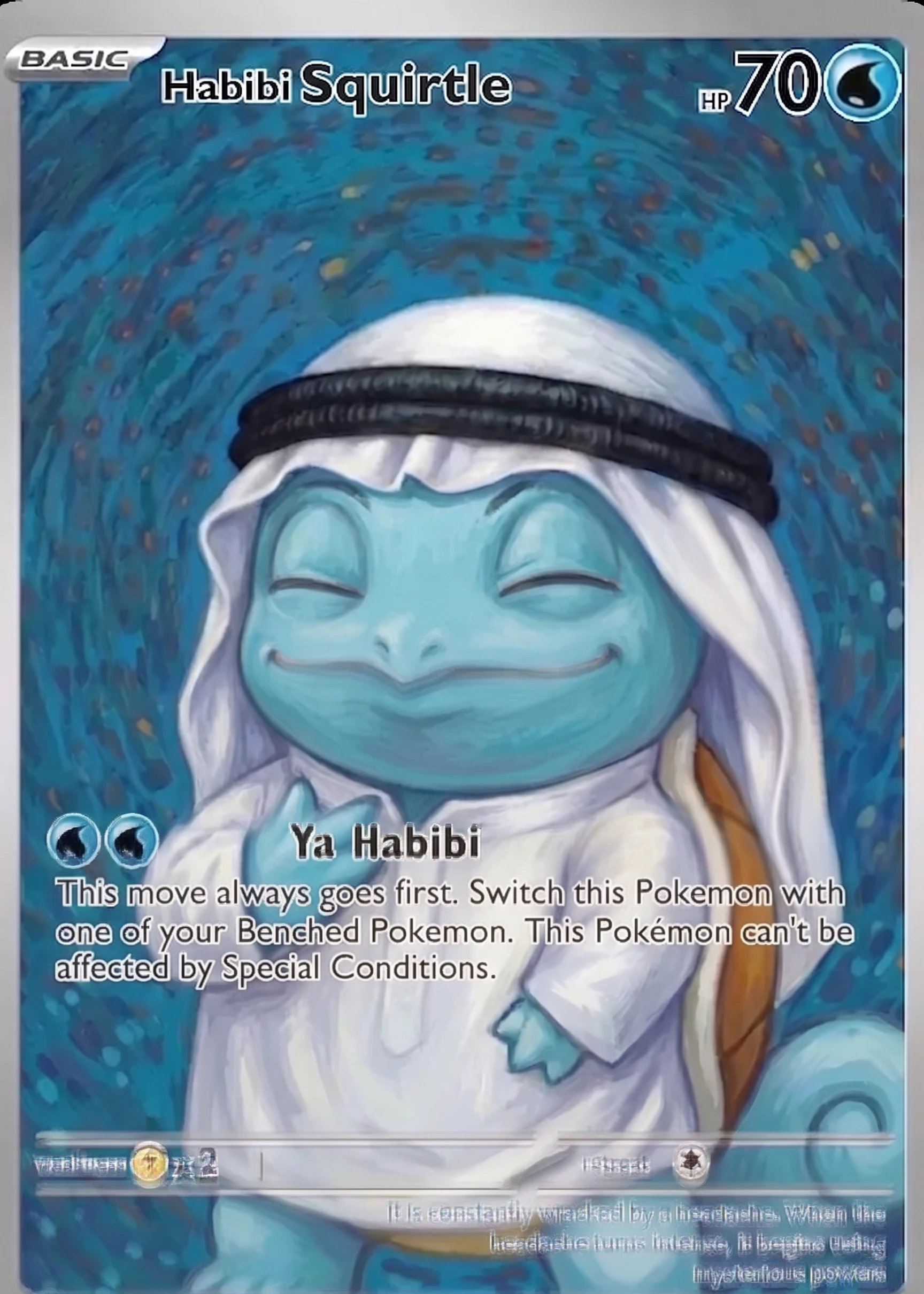 Diy Self Psyduck Van Gogh Charmander Pika Fan-made Content Collect Trading Card Anime Cartoon Gift Diy Glitter Craf