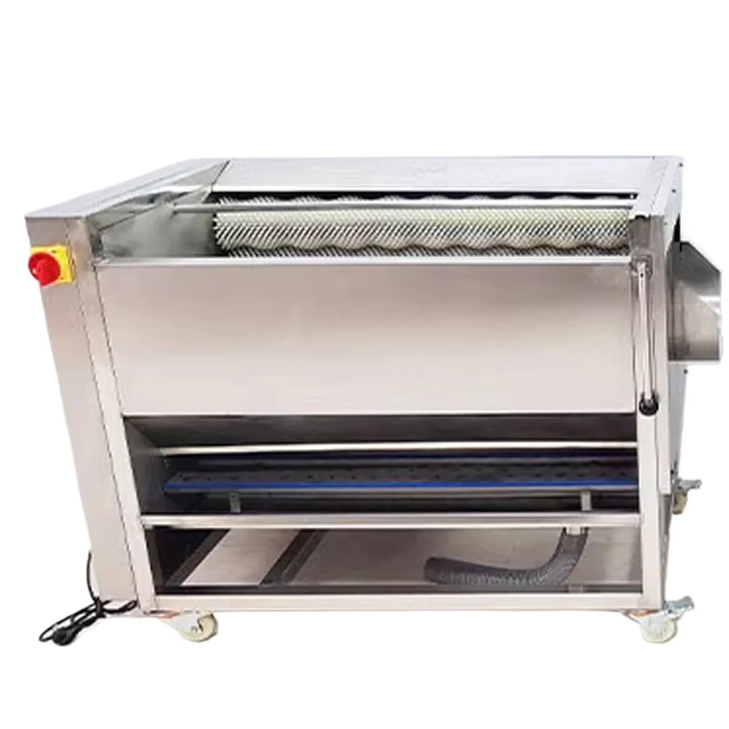 Commercial Brush Roller Vegetable Washing Peeling Machine Stainless Steel Potato Carrot Ginger Radish Cleaner Peeler(customized)