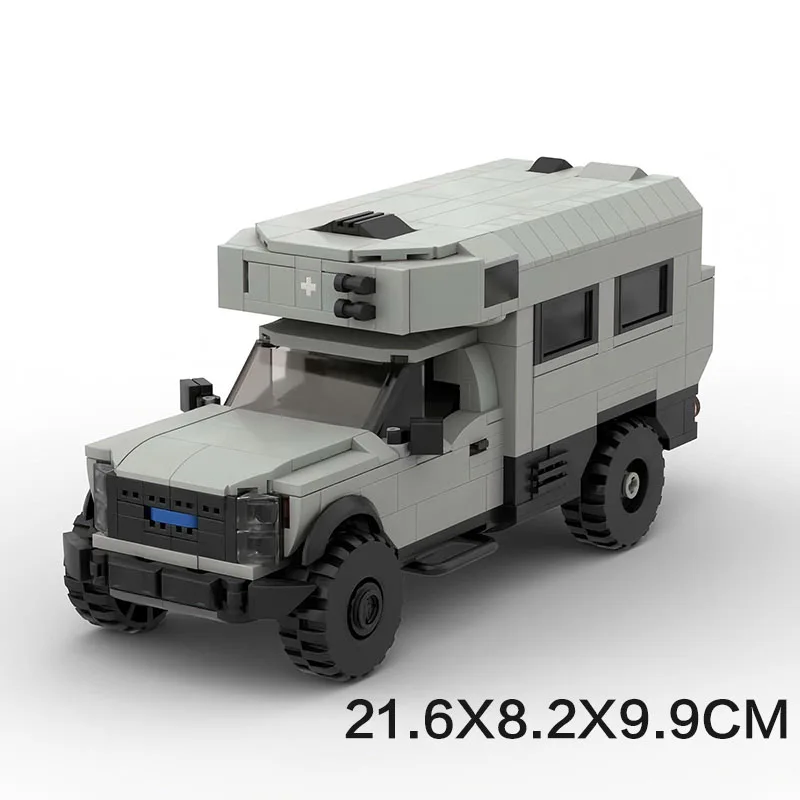 MOC Urban Speed Car F-550 Off-road RV Camping Car Building Blocks Modello FAI DA TE Per Bambini Puzzle Assemblaggio Giocattolo Ragazzo Compleanno Collezione Regalo
