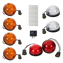Led Tail Lights Front Indicator Turn Signal Light Side marker Lamp Complete Upgrade Kit For Land Rover Defender 1990-2016
