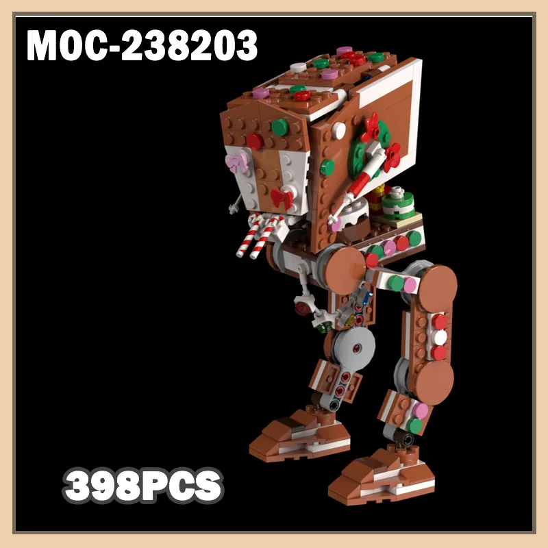 MOC-238203 ชุดตัวต่อจิ้งเจอร์เบรด สงครามอวกาศ ซีรีส์ภาพยนตร์ยอดฮิต ฉบับคริสต์มาส ยานอวกาศ ตัวต่อสร้างสรรค์ ของเล่นเสริมพัฒนาการ