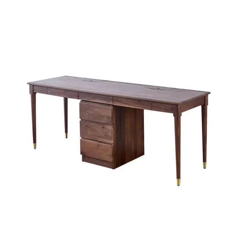 Customizable North American Black Walnut Double Desk Simple Modern Home Computer Writing Desk