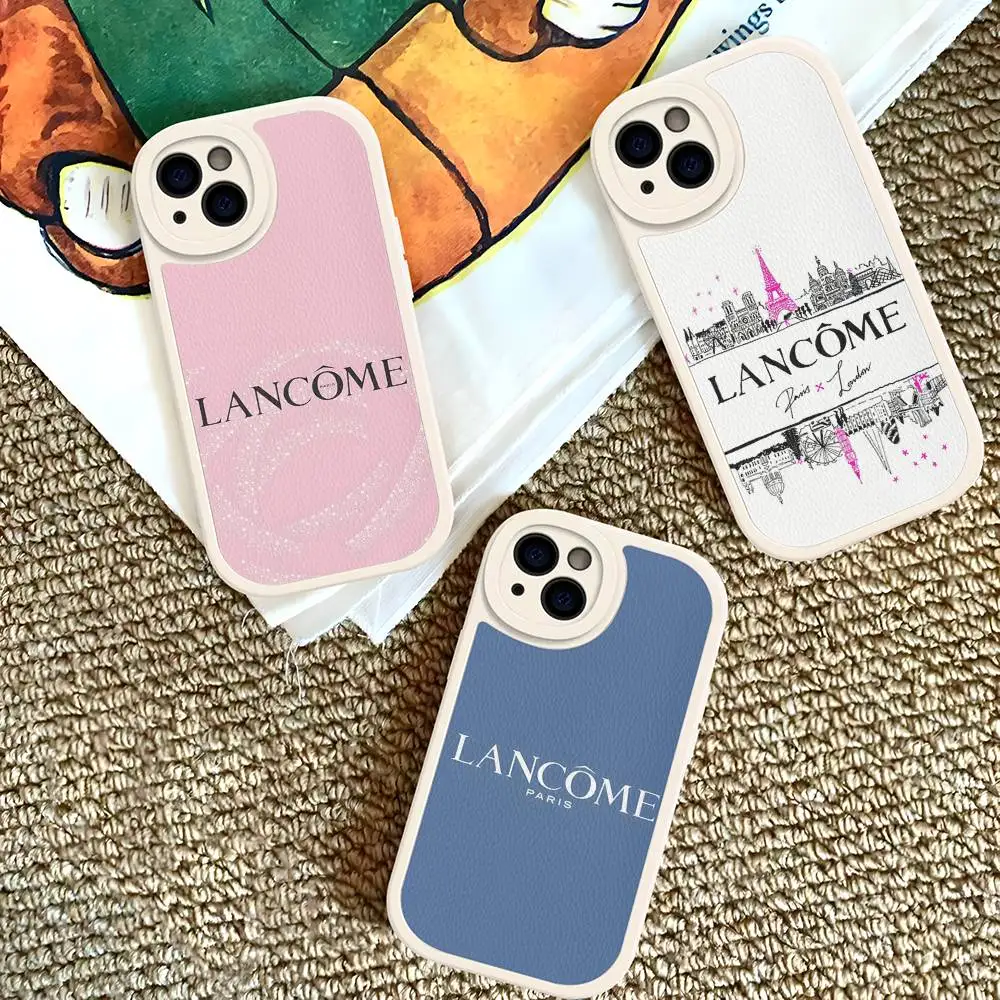 

Fashion Pattern L-L-LancomeS Phone Case Hard Leather For IPhone 14 13 16 Mini 15 14 11 12 Pro Max Plus Fundas