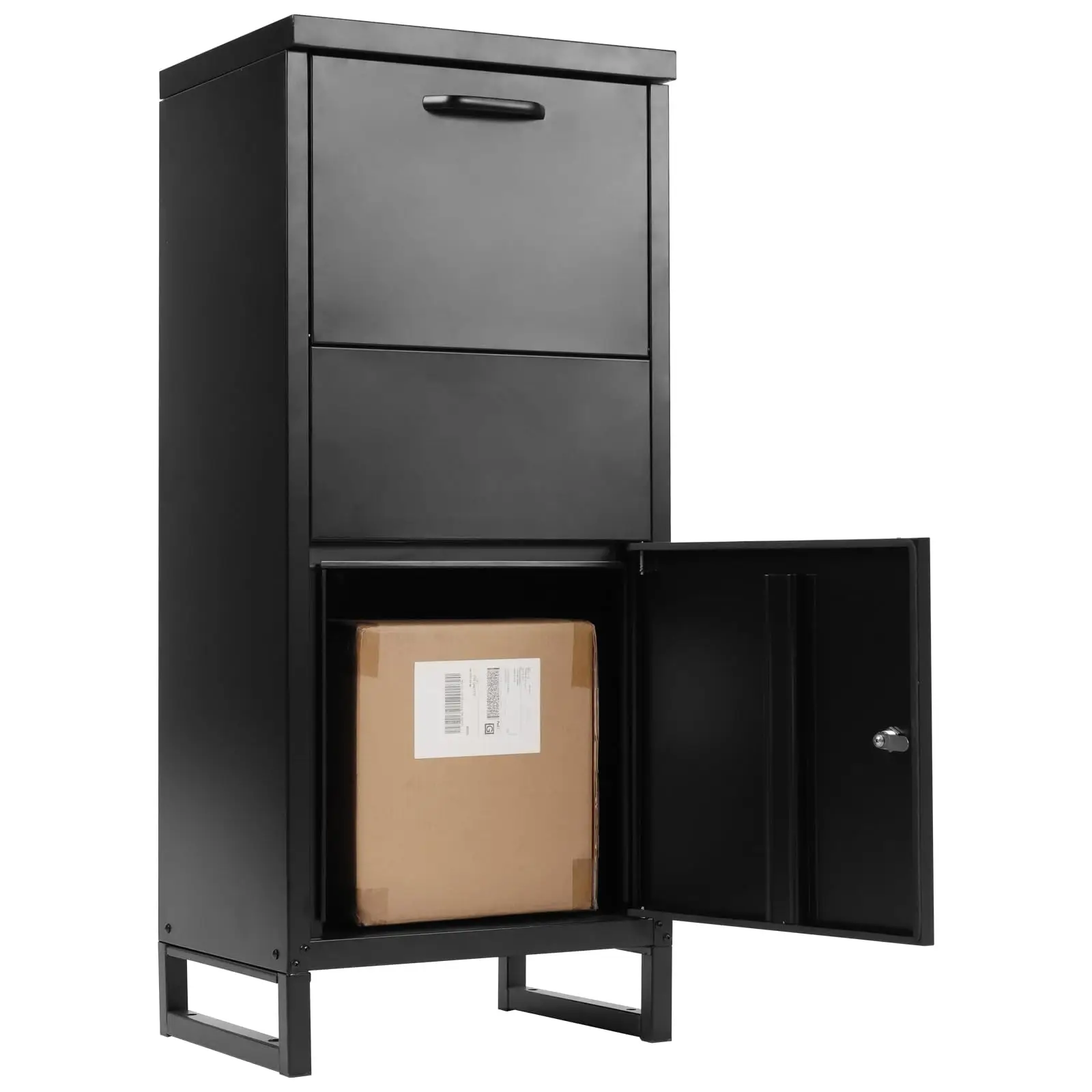 Package Delivery Boxes with Lockable Secure Compartment, Anti-theft Baffle Parcel Drop Box, and Waterproof Design for