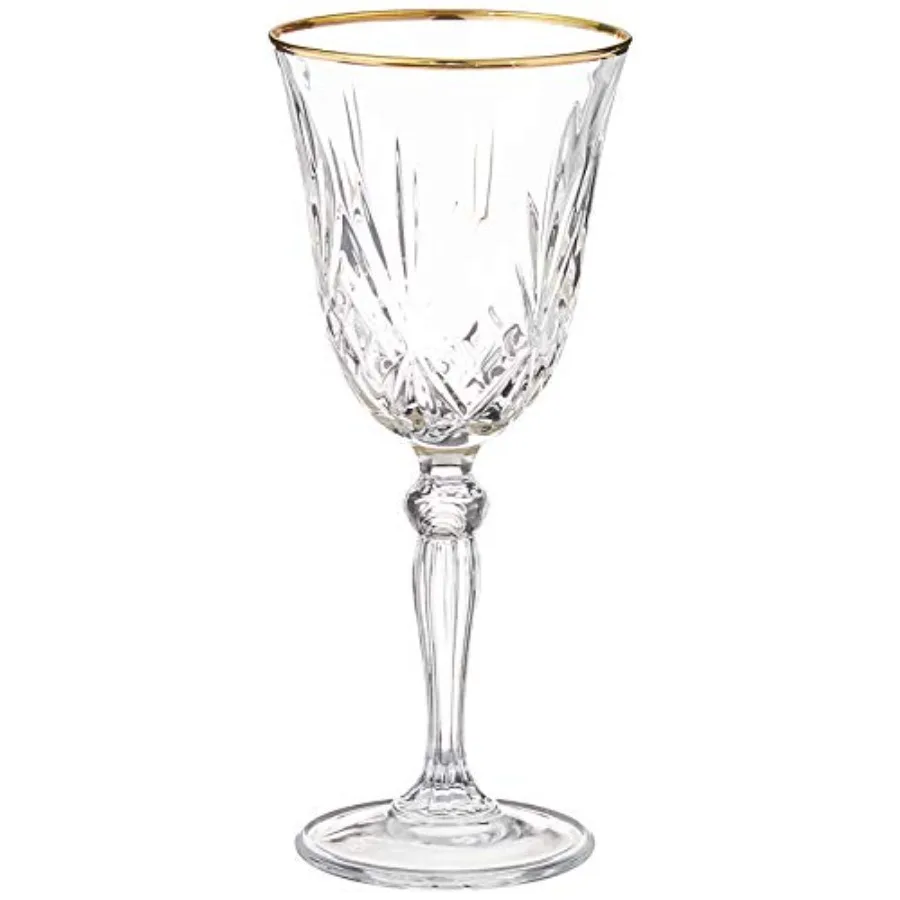 

Набор из 4-х хрустальных стаканов Siena Collection с золотой окантовкой, 6 fl oz
