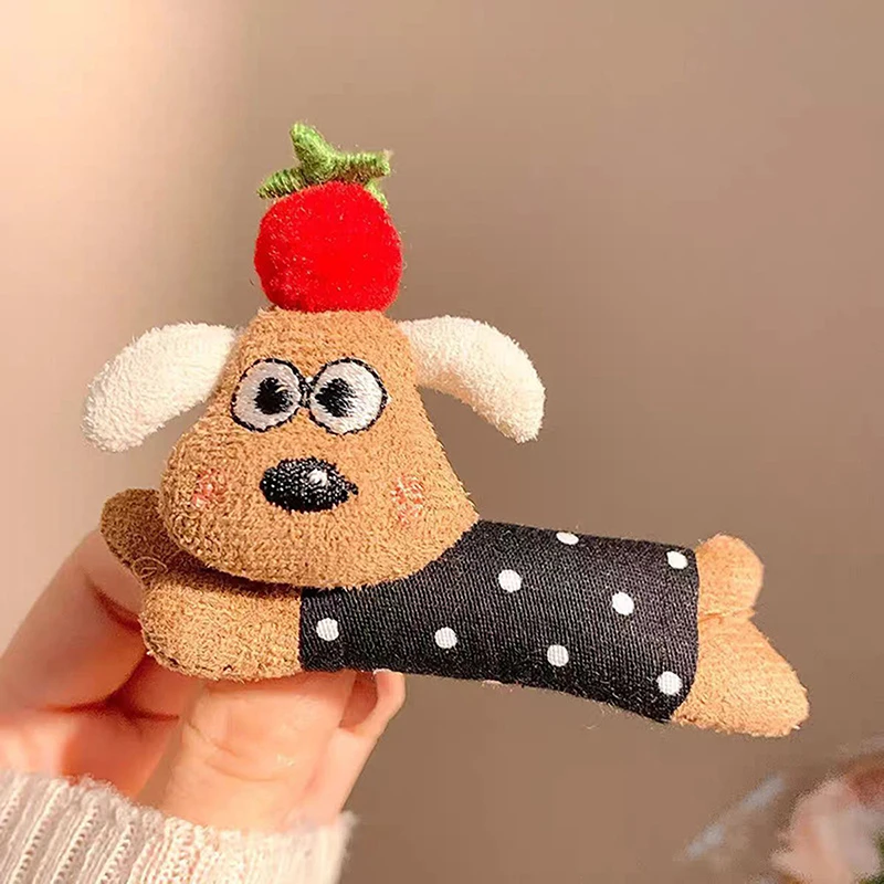 

1 шт., милая заколка для волос в клетку с собачкой, женская заколка для волос с боковой челкой, аксессуары для волос Sweet Match All Hair Sles No Brand Registered