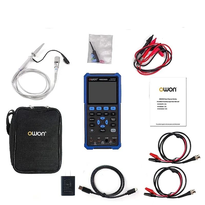 OWON-Oscilloscope numérique multifonction HDS2202S, multimètre, générateur de formes d'onde, bande passante 200MHz, taux d'échantillonnage 1GSa/s