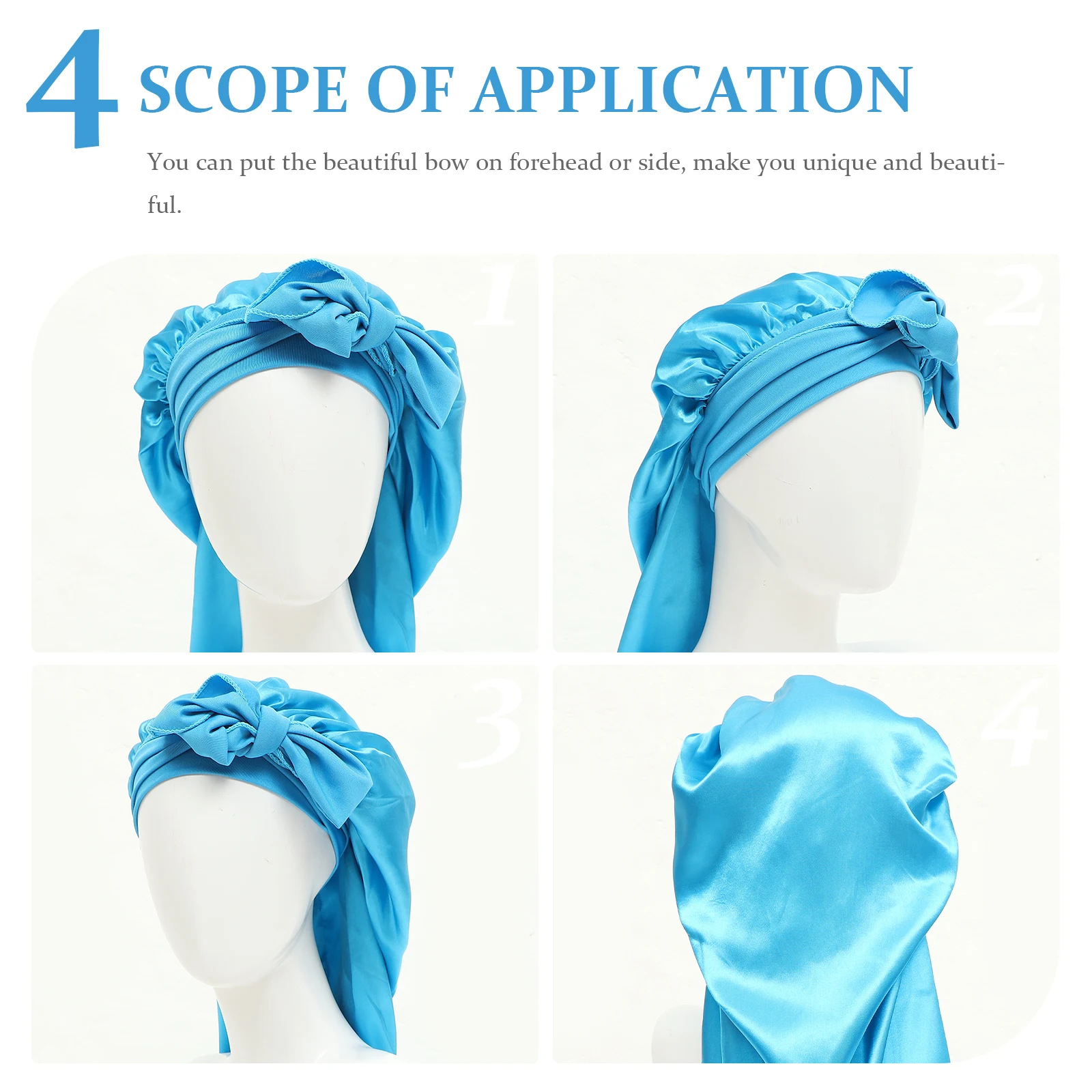 

Длинная шапочка для сна, дышащая атласная повязка для волос для женщин, вьющиеся косы, теплые, прохладные, легкие, эластичные, удобные для ночи