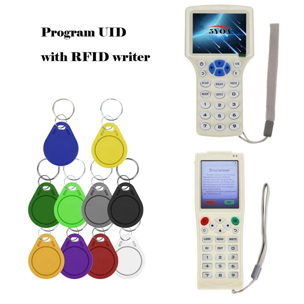 Keyfobs inteligentes mutáveis, UID, 13,56 MHz, Bloco 0 Sector, Clone Cartão IC, Tags-chave, 1K S50 RFID Access Control, 50pcs