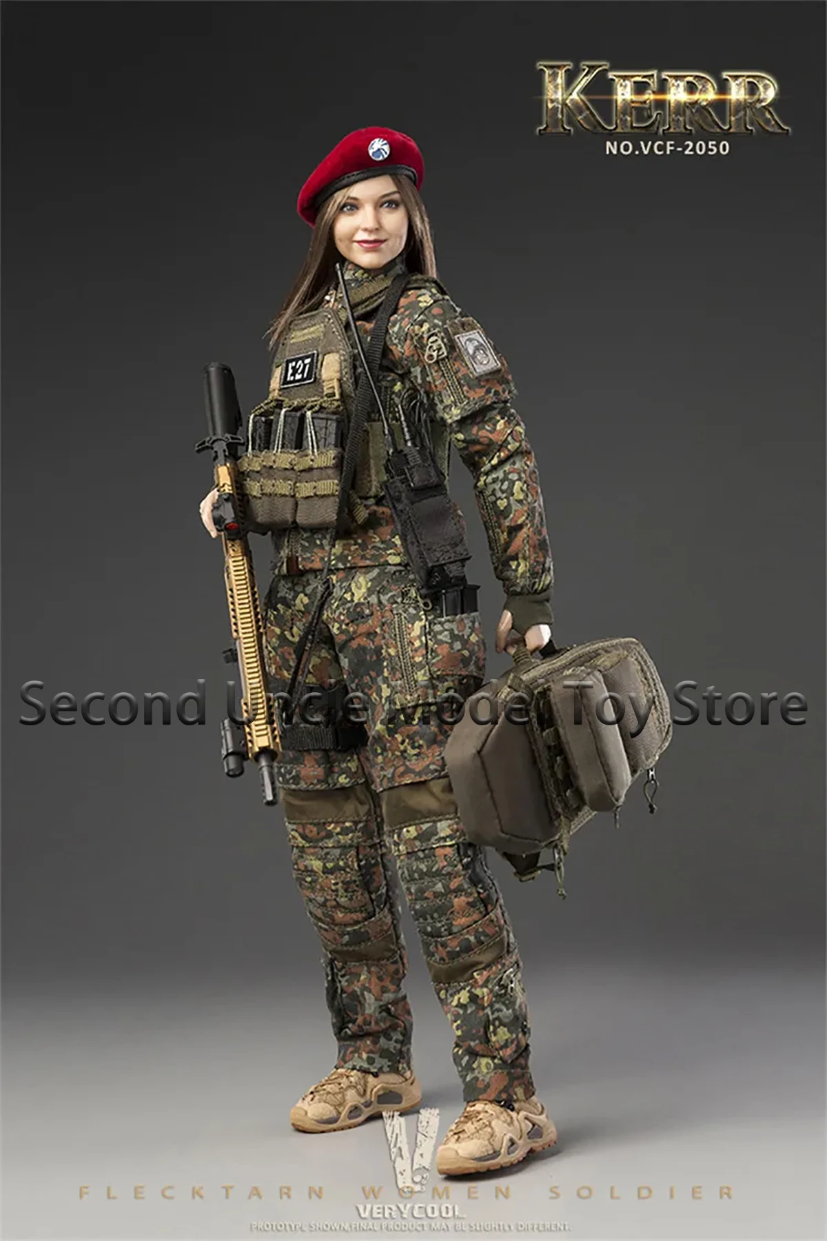 VERYCOOL VCF-2050 1/6 Flecktarn أنثى الجندي كير ديبان التمويه مجموعة كاملة عمل نموذج لجسم لعب لمحبي الهدايا في الأوراق المالية
