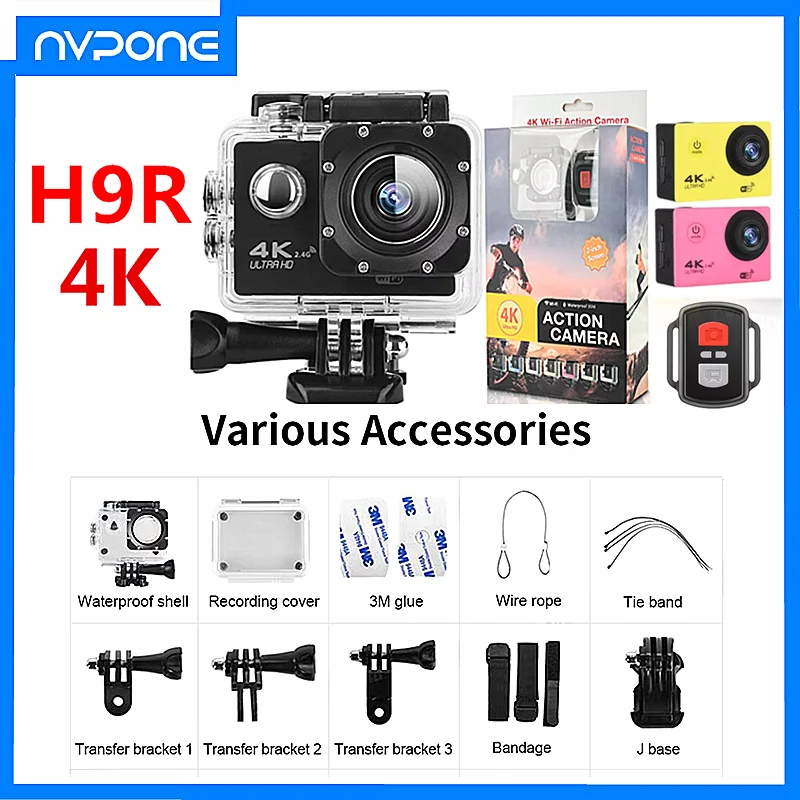 H9R 4K HD 1080P 60fps Action Camera Ultra WiFi Remote Control Sports Video Camera 2.0\