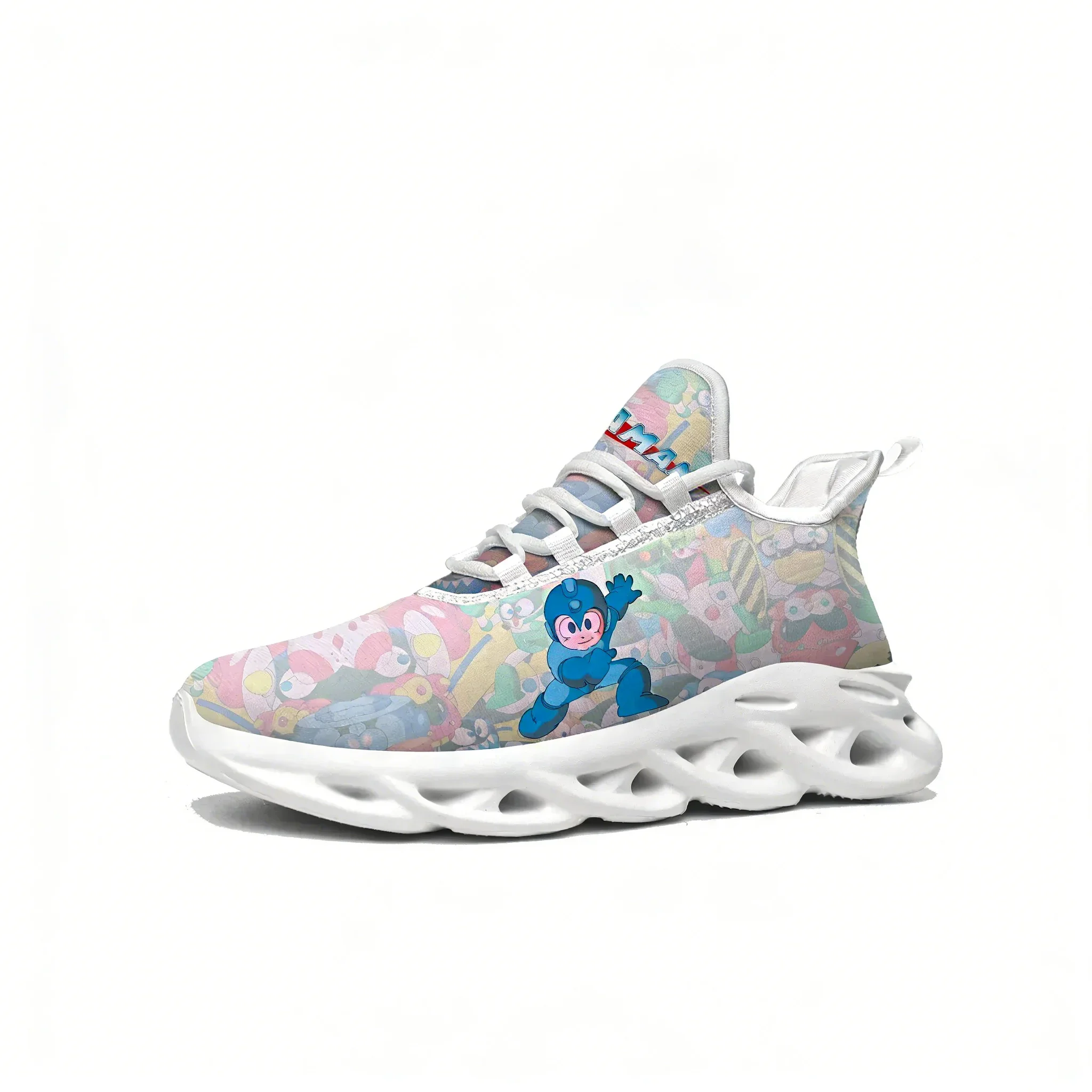 Mega Man Megaman Sneakers Japanese Cartoon Game Men Women Sports Running Shoes Custom Built Lace Up Shoes