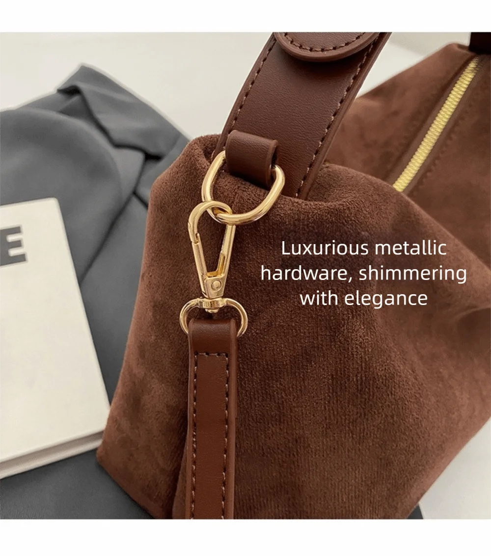 Einfarbige Unterarmtasche, Umhängetasche, Vintage-Shopper mit großer Kapazität, PU-Leder-Schultertasche, Umhängetasche für Damen – Detail 3