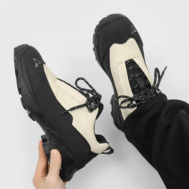 

Мужская повседневная парусиновая обувь для скалолазания на открытом воздухе Thi Bot, противоскользящая Walking oes Briti Sle с круглым носком, весенний сезон Faion