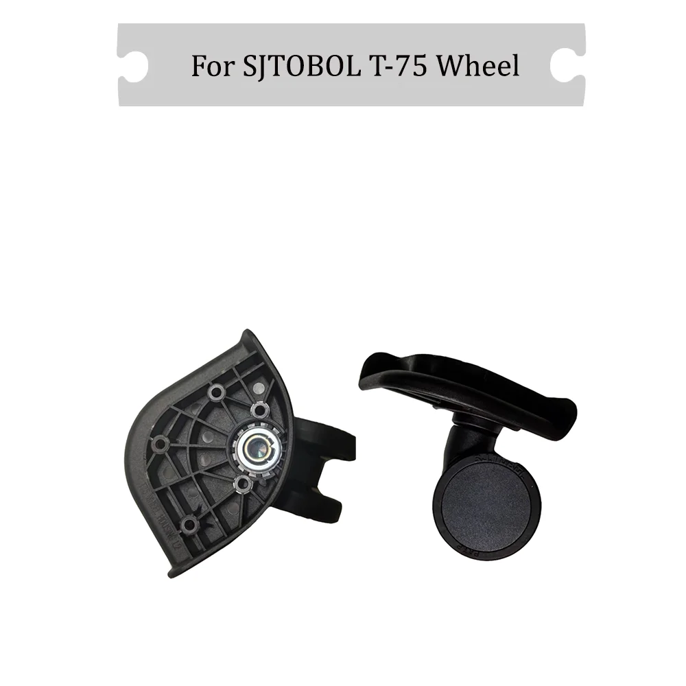 

For SJTOBOL T-75 Universal Wheel Black Replacement Suitcase Luggage Rotating Silent Smooth Shock Absorbing Accessories Wheels